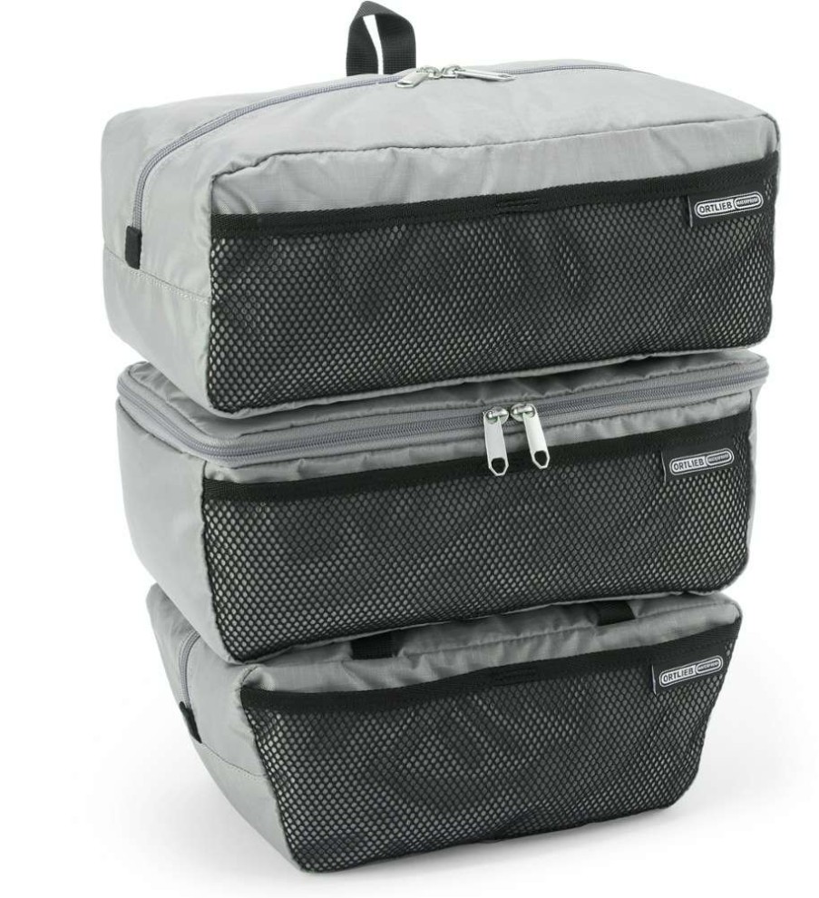 Cycling * | Ortlieb Pannier Packing Cubes Set Of 3 Gray