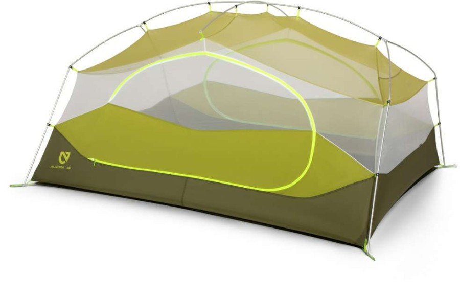 Camping And Hiking * | Nemo Aurora 3P Tent With Footprint Nova Green