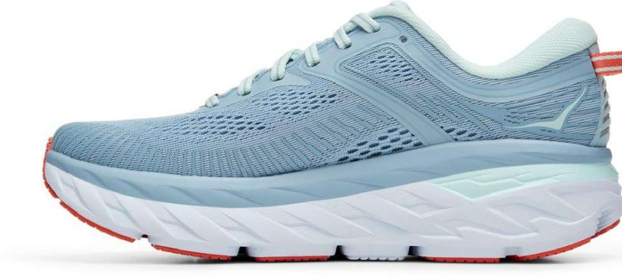 Footwear * | Hoka Bondi 7 Road-Running Shoes Women'S Blue Fog/Blue Glass